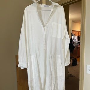 Misslook white button up dress